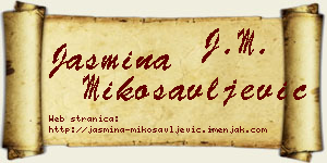 Jasmina Mikosavljević vizit kartica